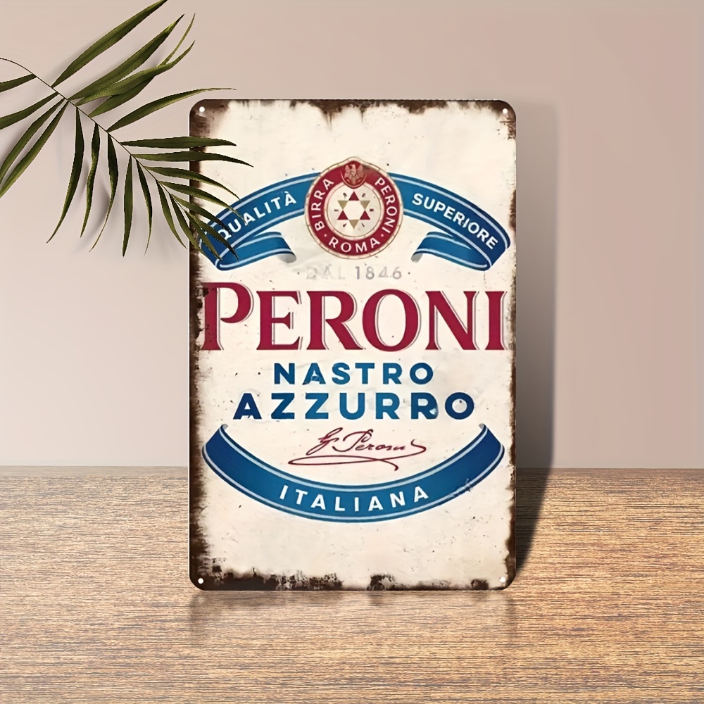 Wine Tag Label - Vintage Peroni Nastro Azzurro Italian Beer