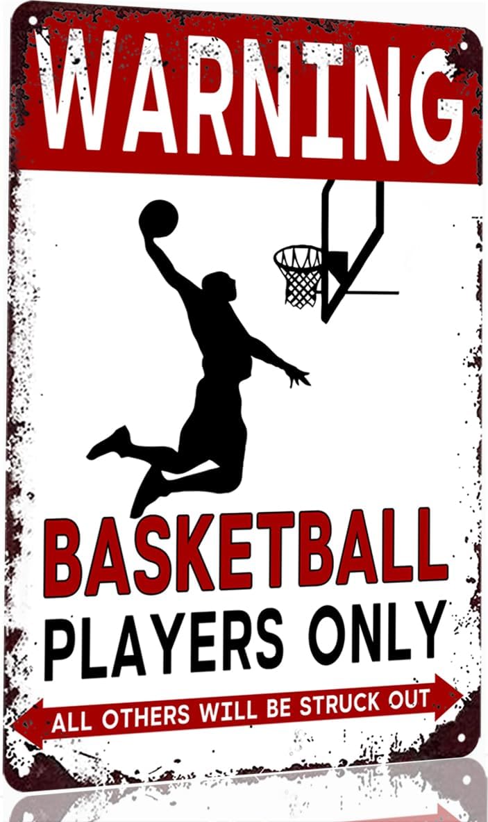 Wine Tag Label - Basketball Tin Sign Decor Gifts For