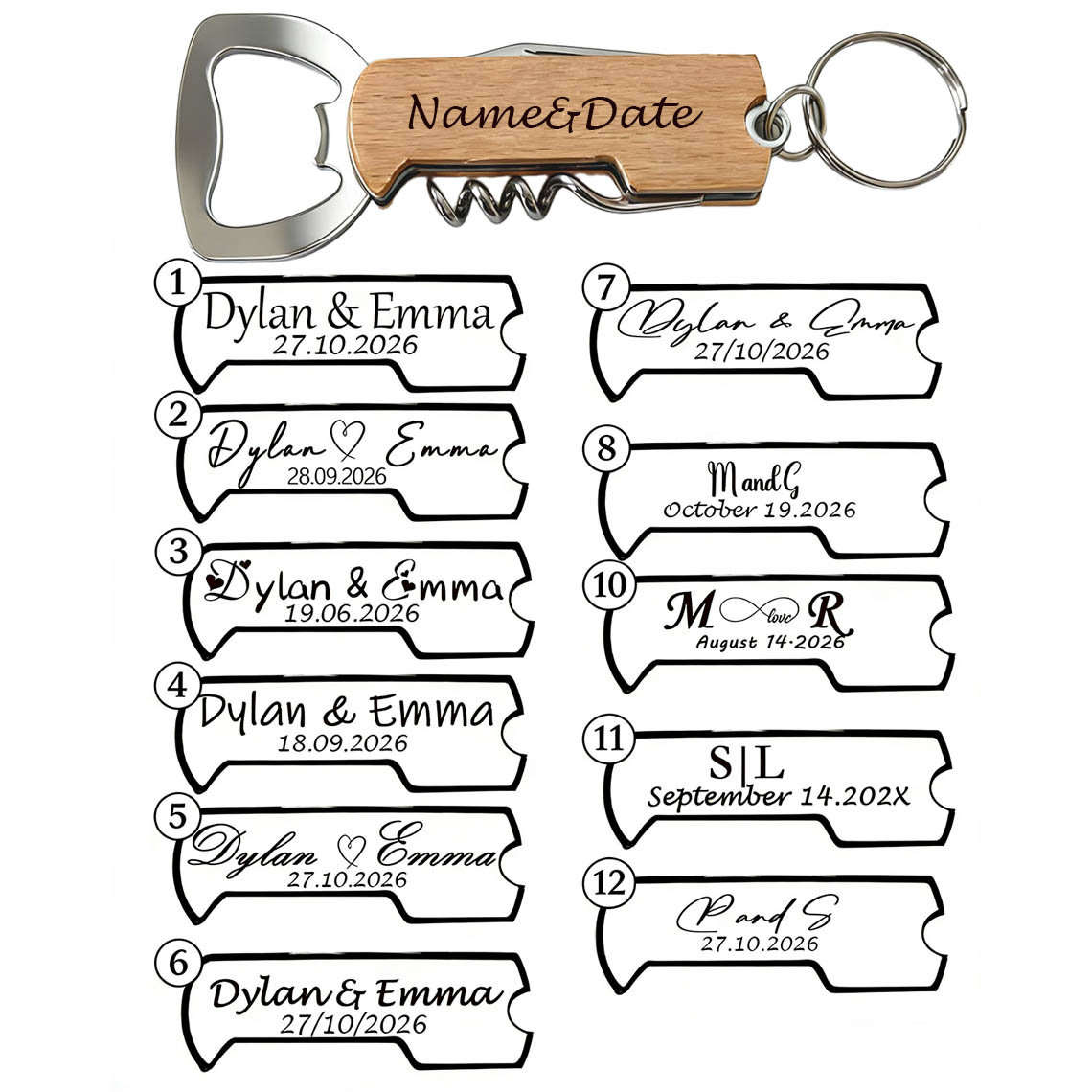10pcs Custom Colorful Logo Fav - Wine Beer Name review and price