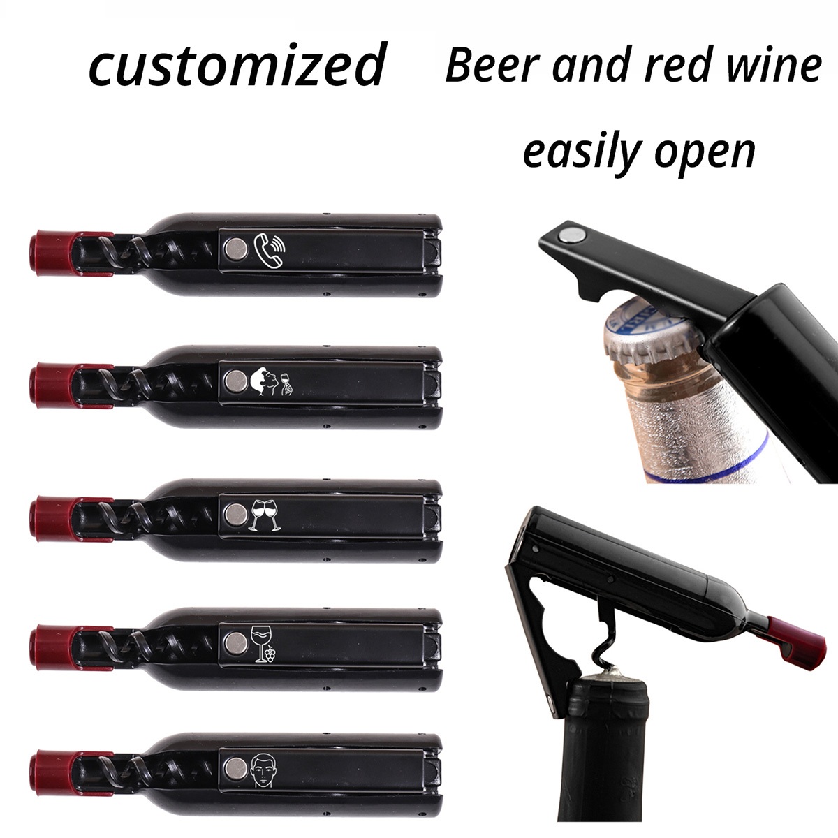 Custom Text Wine Opener Person - Wine Beer Name review and price