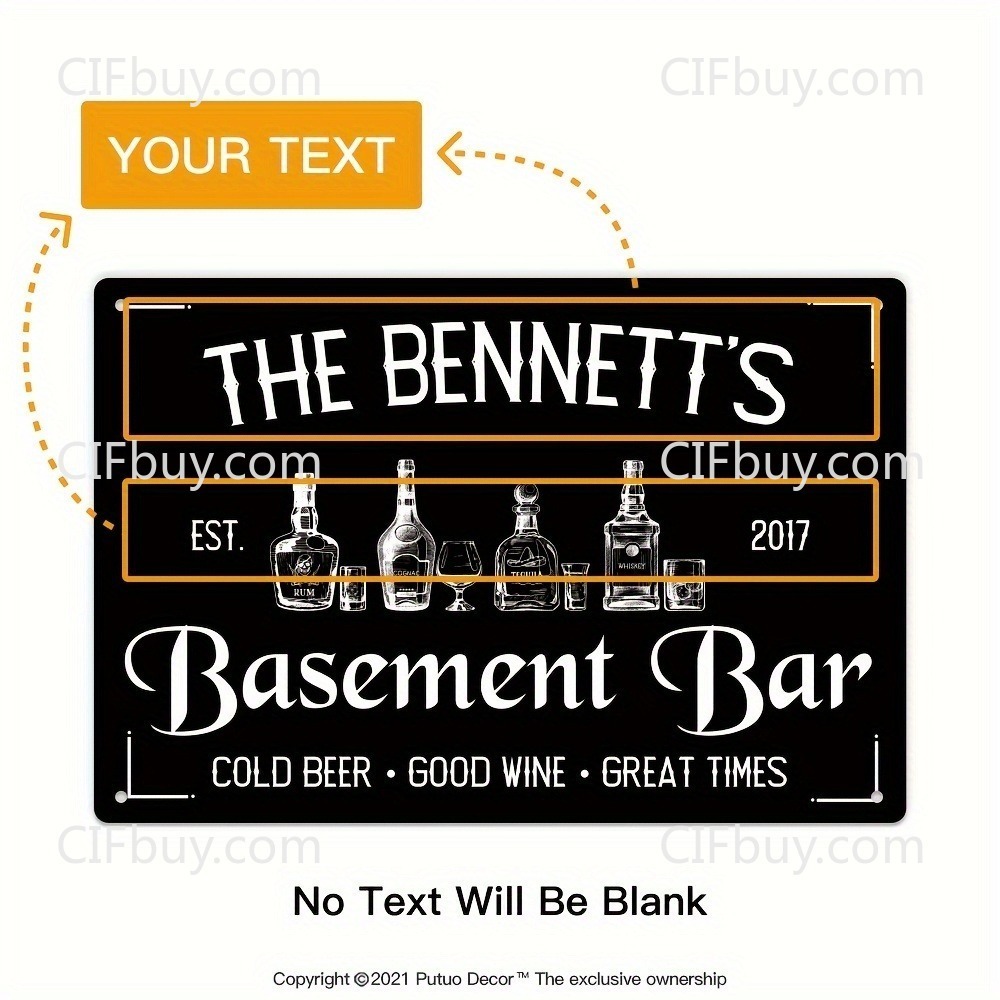 1pc Custom Name & Year Basemen - Wine Beer Name review and price
